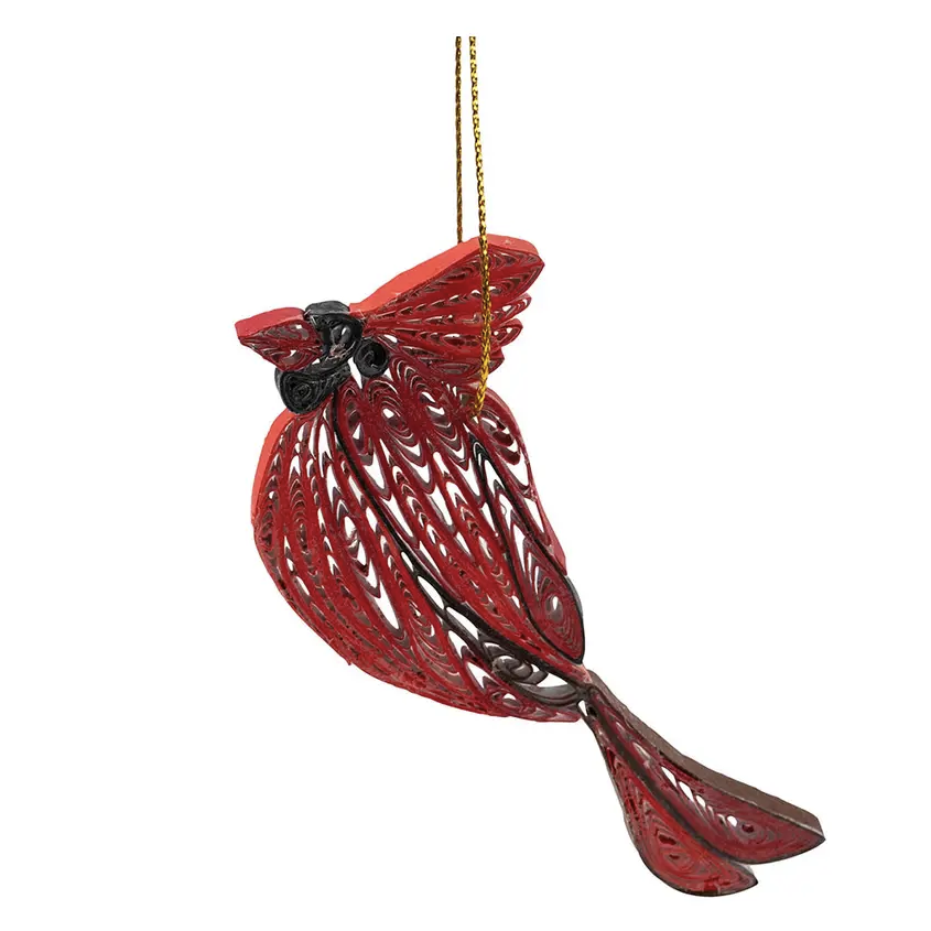 Quill Cardinal Ornament