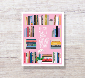 Bookshelf Valentine's Card