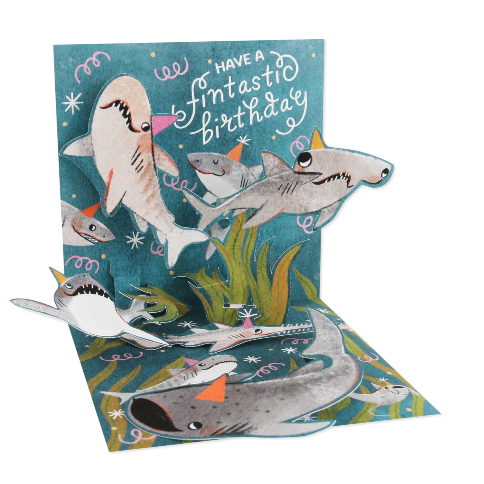 Sharks Treasures Pop-up Card