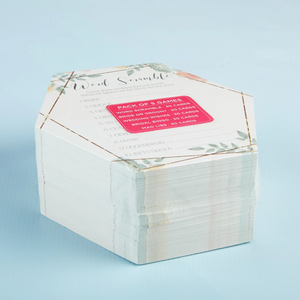 Geometric Floral Bridal Shower Games 5-game Card Set