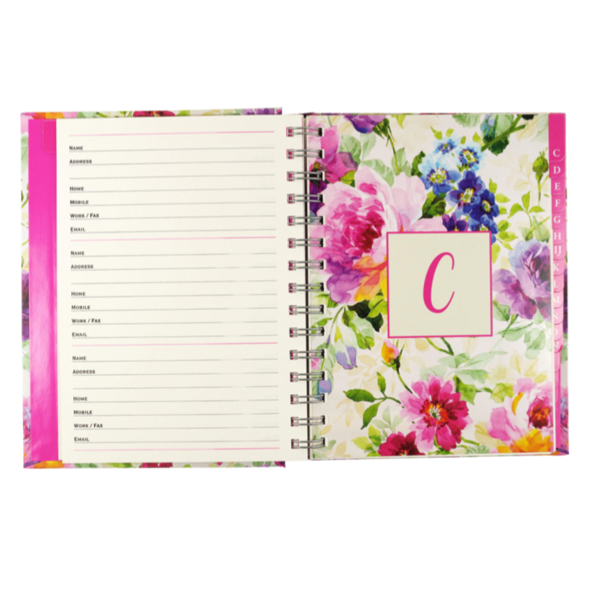 Peony Garden Large Address Book