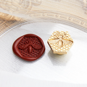 Wax Seal Stamp - Bee and Honeycomb