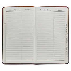 Pocket Address Book - British Tan Traditional Leather