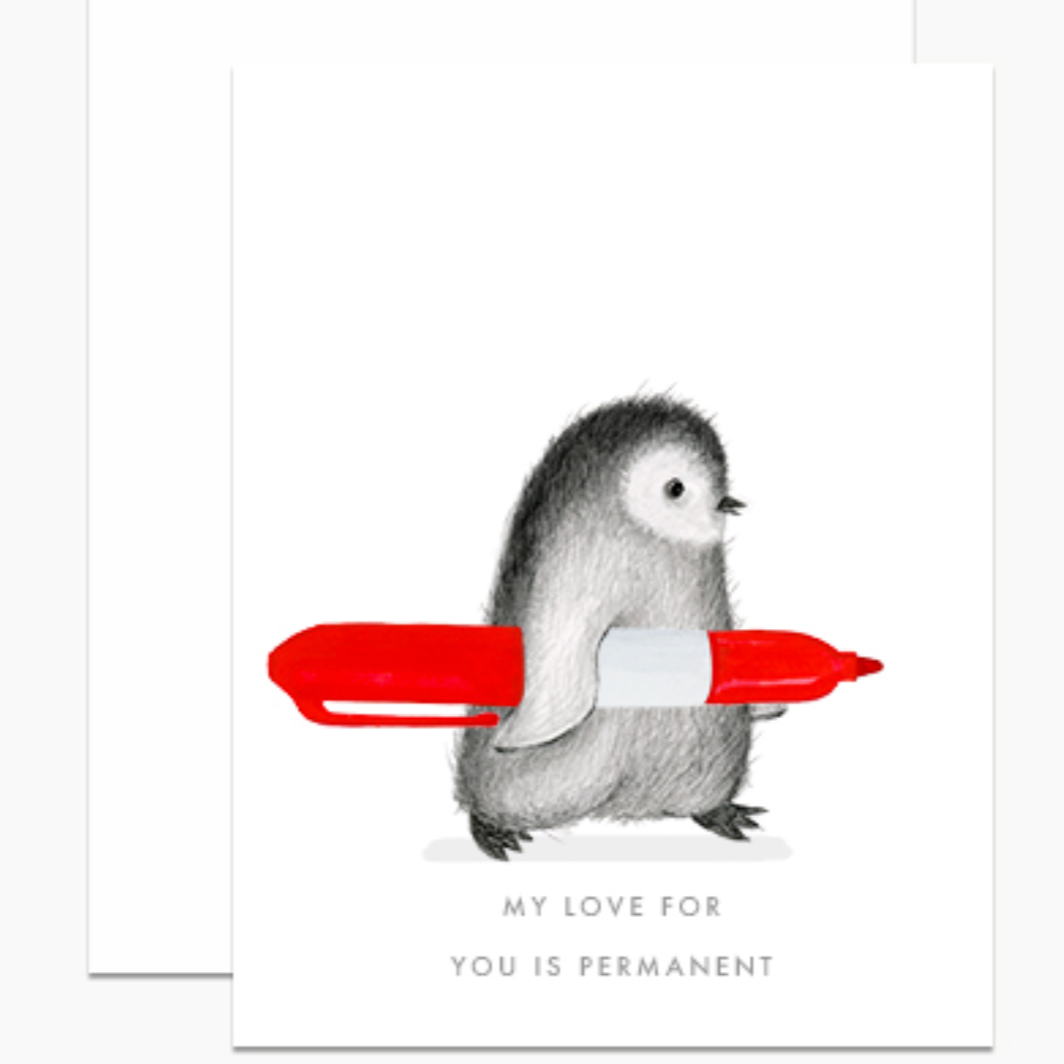 Permanent Love Penguin Card