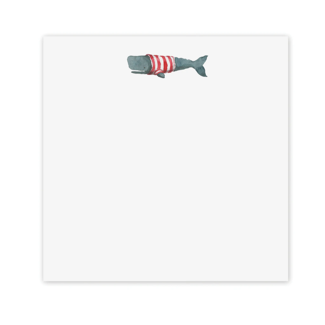 Stripey Whale Notepad