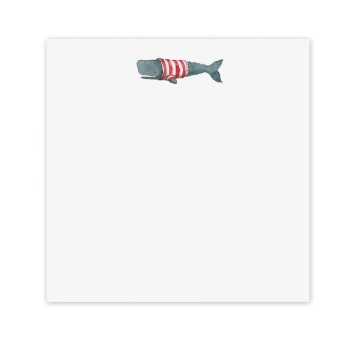 Stripey Whale Notepad