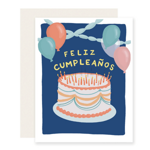 Feliz Cumpleaños Cake - Spanish Card