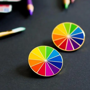 Rainbow Color Wheel Enamel Pin