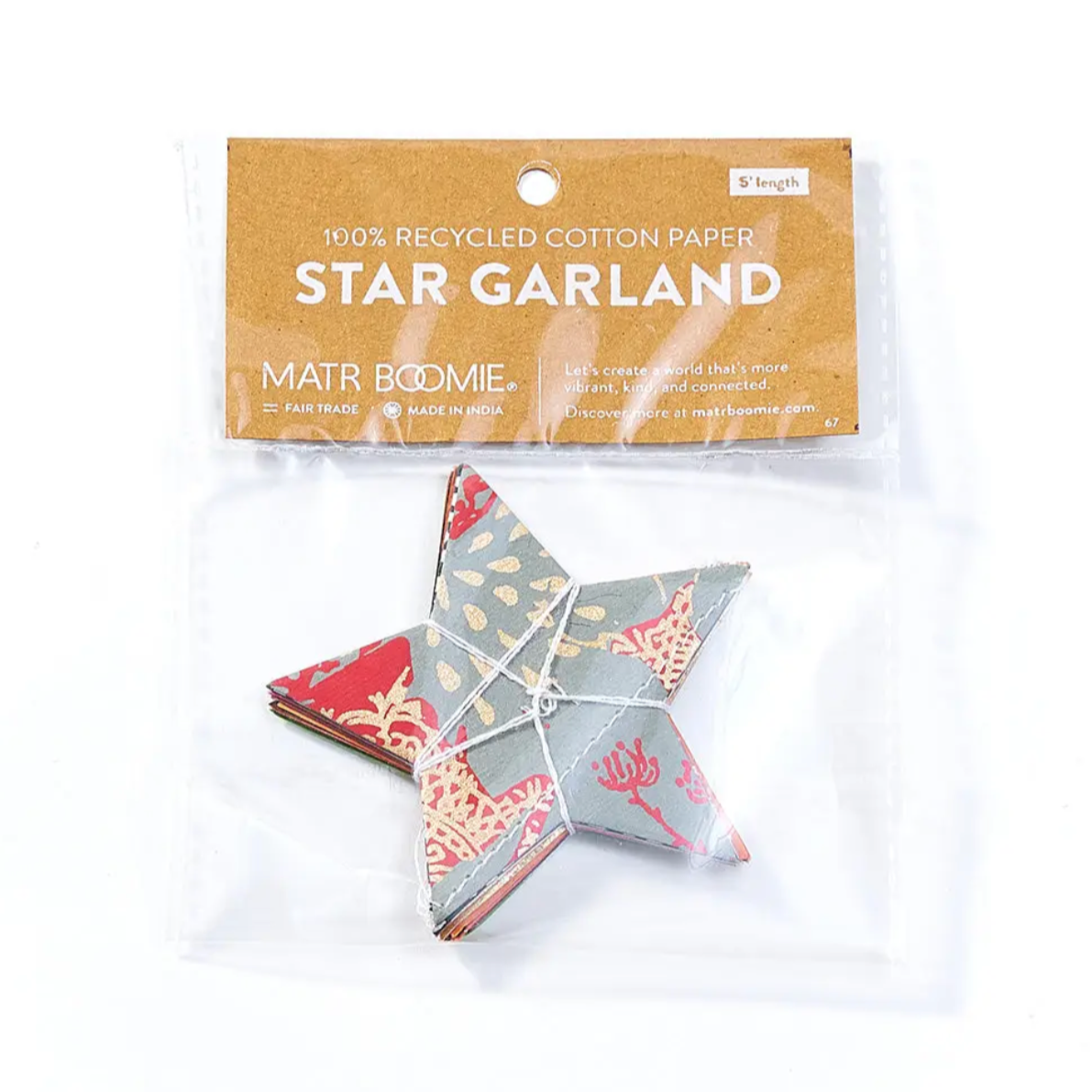 Metallic Cotton Star Garland