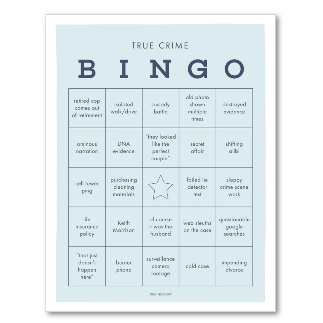 True Crime Bingo Notepad