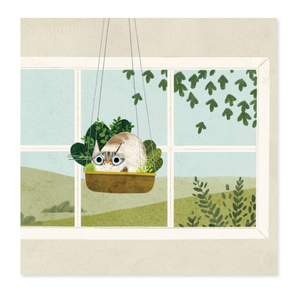 Cats in Plants Treasures Pop-up Card