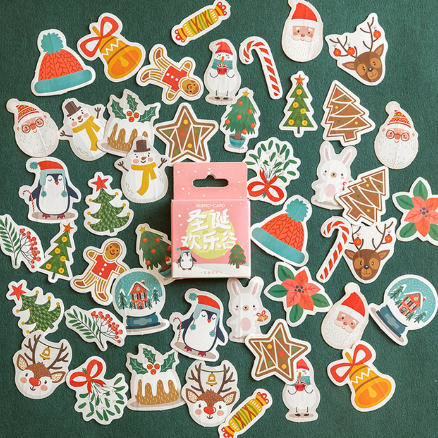 Bright Christmas Stickers - pack of 45