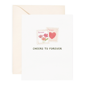 Cheers to Forever Wedding Card