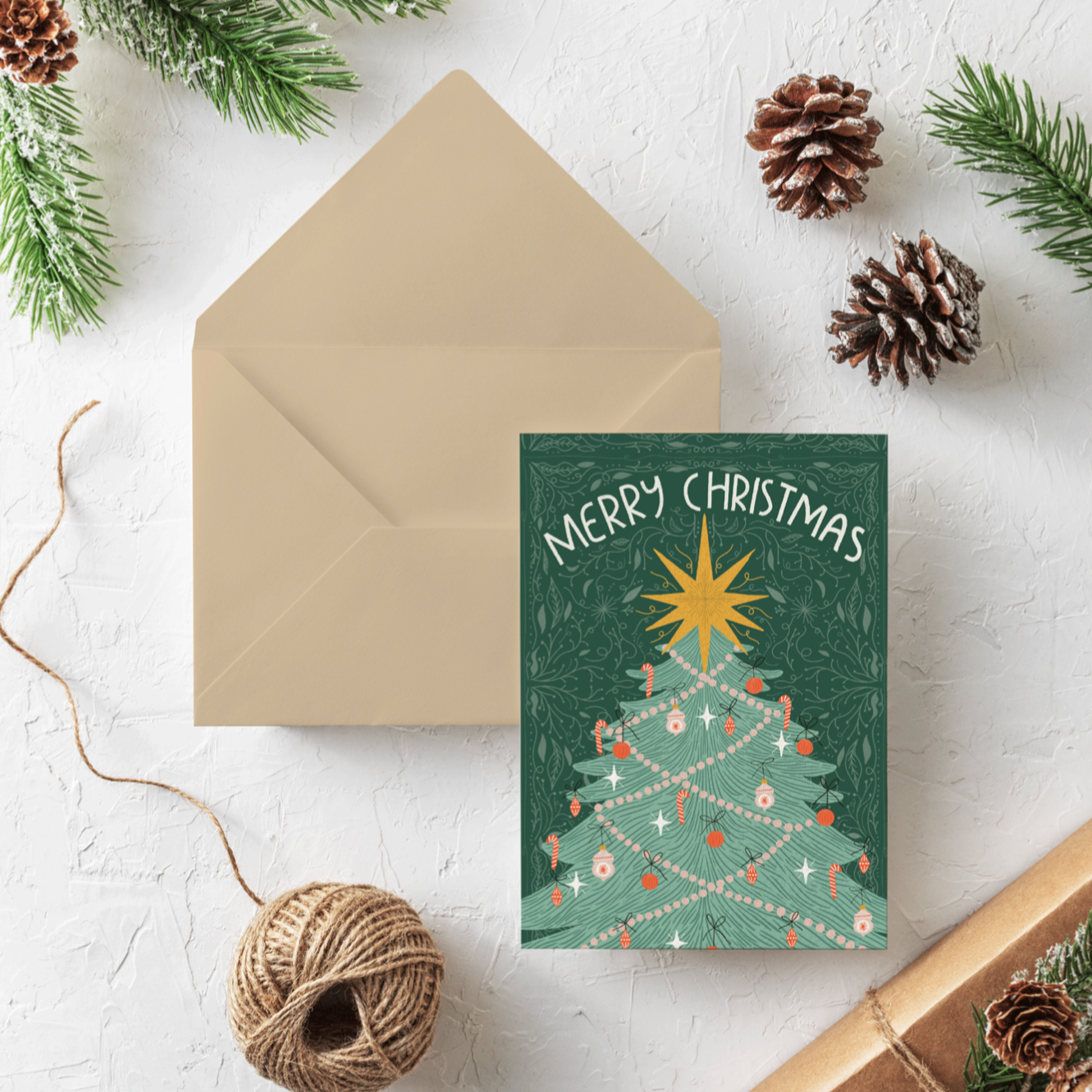 Christmas Tree Card - Set of 8