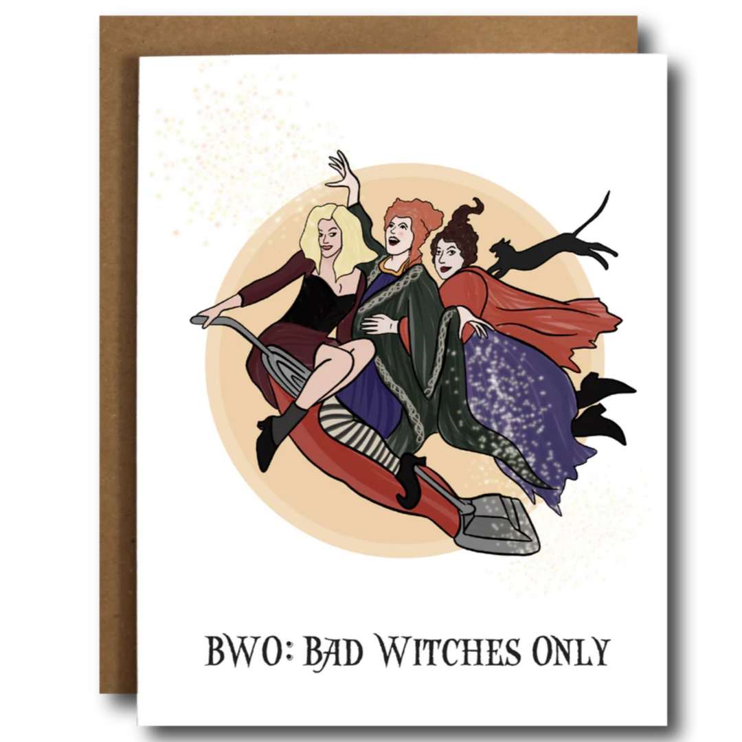 Bad Witches Only Halloween Card