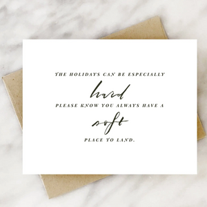 Soft Place to Land Empathy Holiday Card