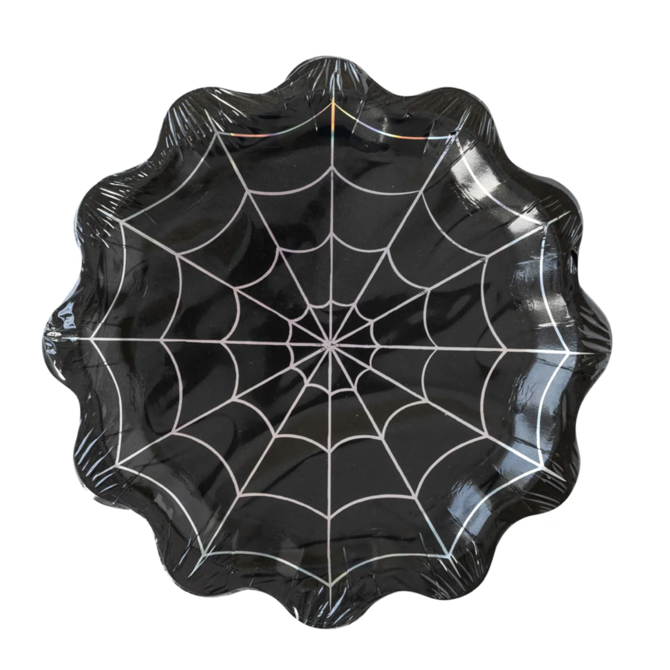 Holographic Web Shaped 9" Plates