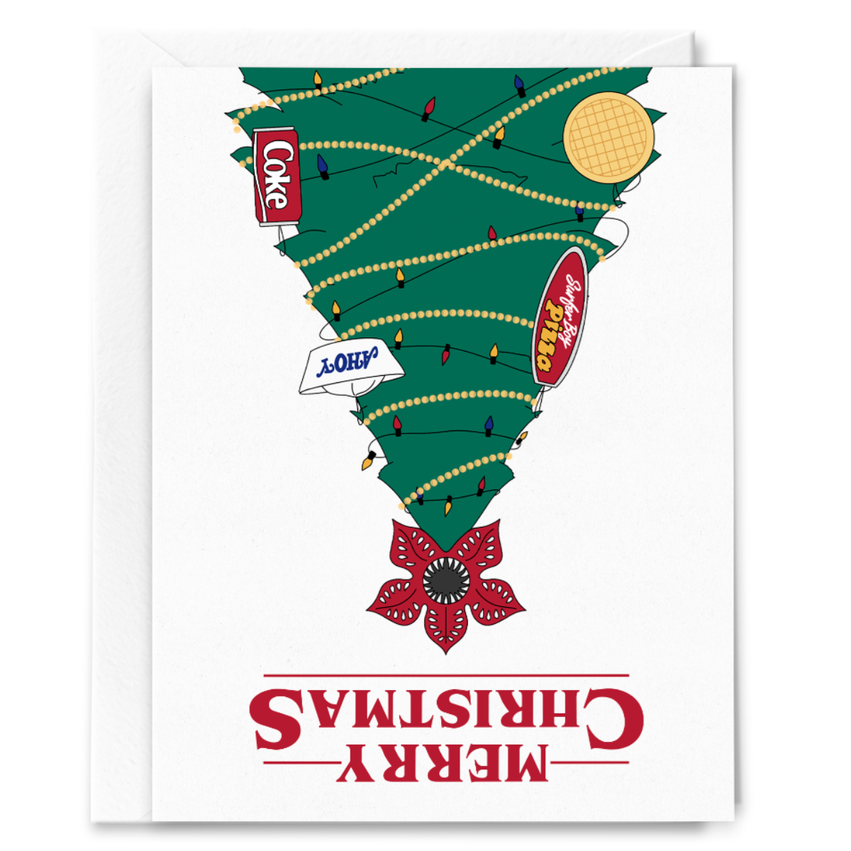 Upside Down Christmas Card