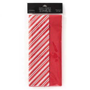Peppermint and Red Tissue Paper