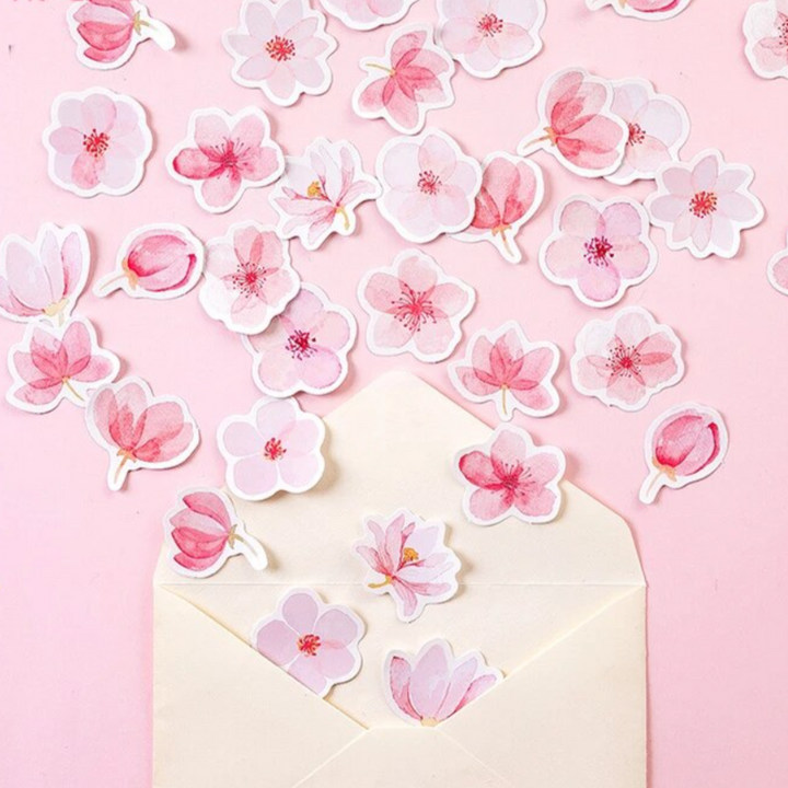 Cherry Blossom Stickers - pack of 45