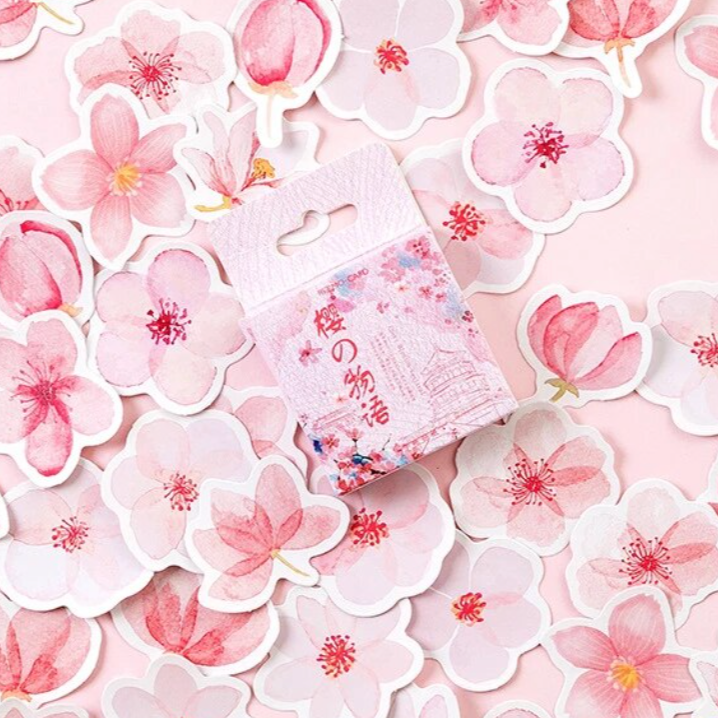Cherry Blossom Stickers - pack of 45