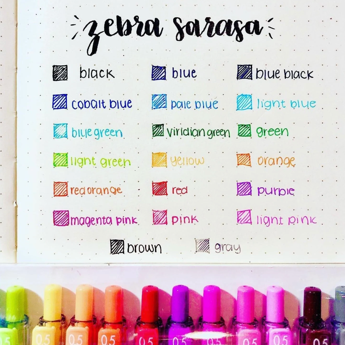 Zebra Sarasa Clip Gel Retractable Pens 0.5mm
