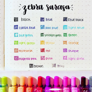 Zebra Sarasa Clip Gel Retractable Pens 0.5mm