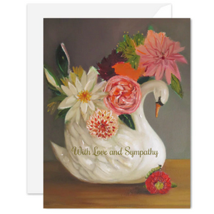 Love and Sympathy Swan Card