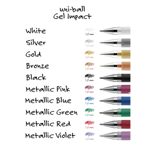 Uni Ball Gel Impact Pen White