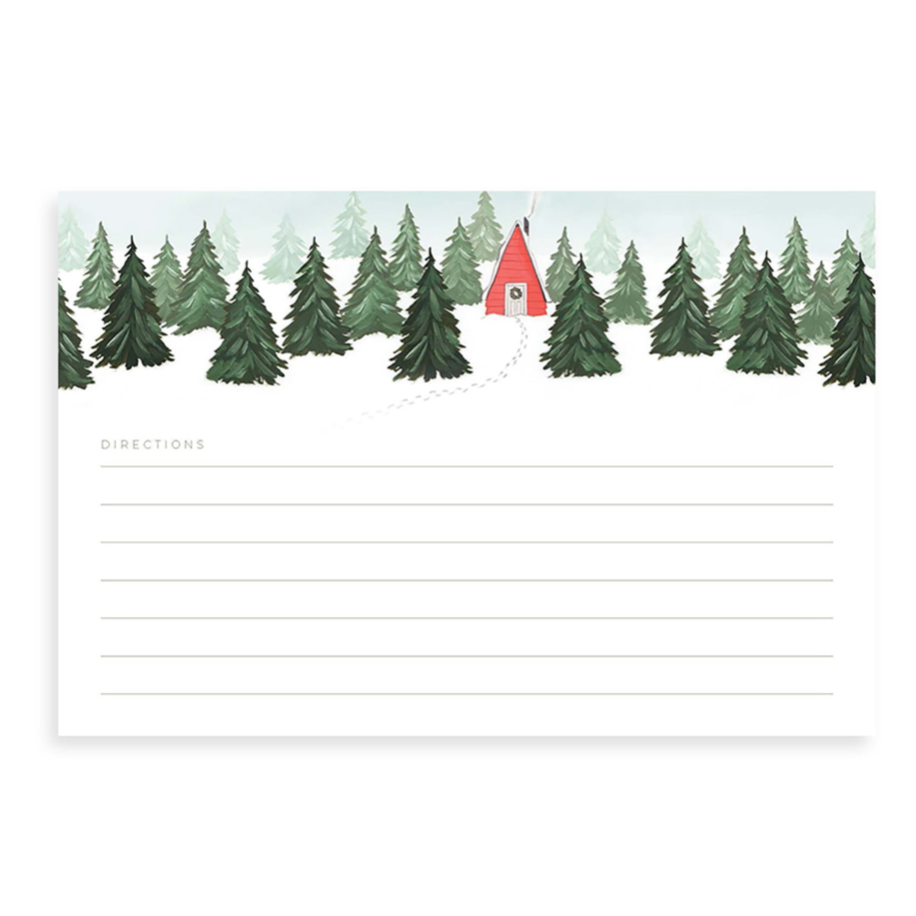 Christmas Cabin Recipe Cards (Set of 15)