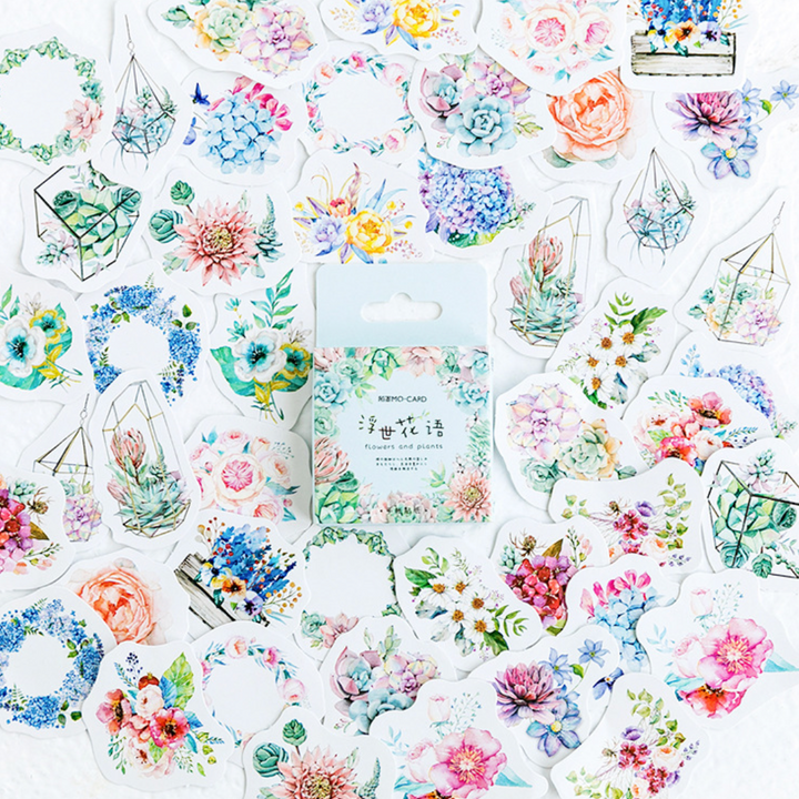 Flowers and Plants Stickers (Pack of 45)