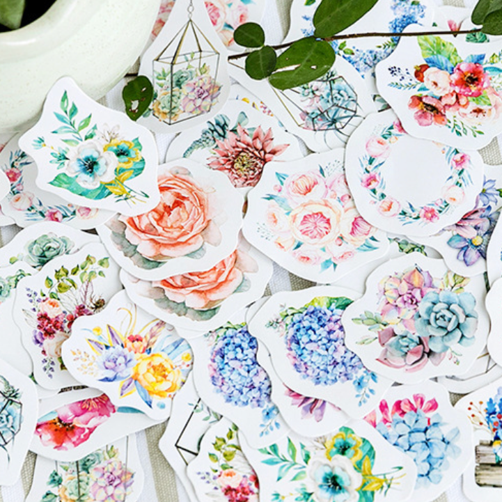 Flowers and Plants Stickers (Pack of 45)