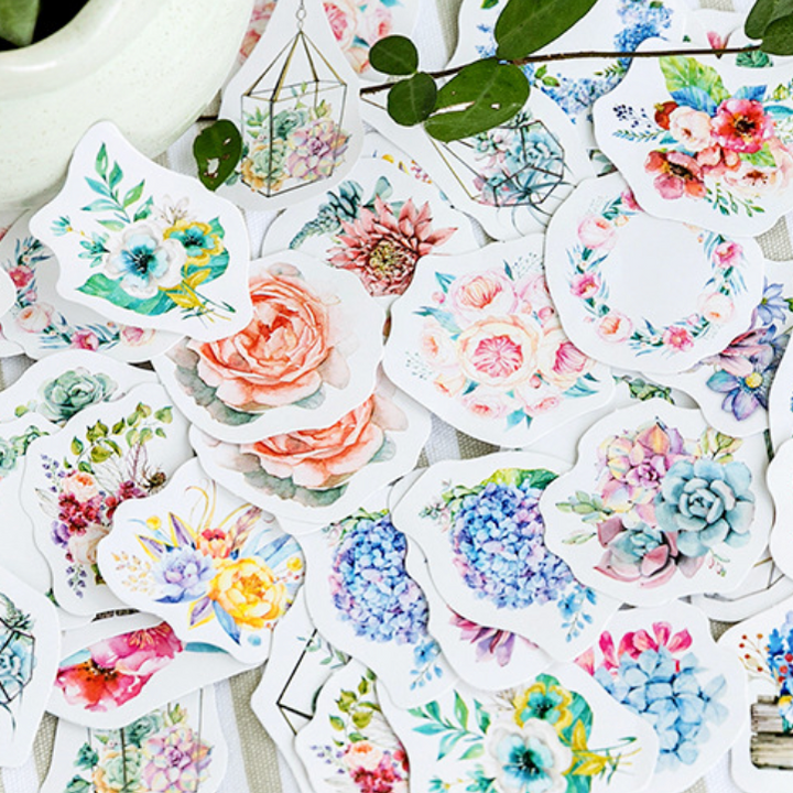 Flowers and Plants Stickers (Pack of 45)