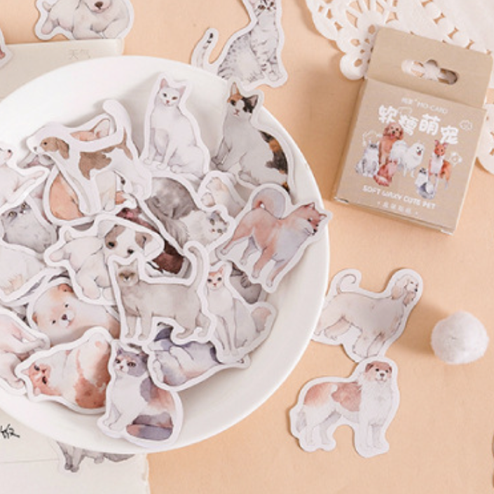 Cute Pet Stickers - pack of 45