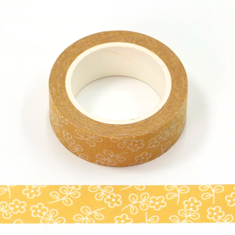 Yellow Floral Washi Tape