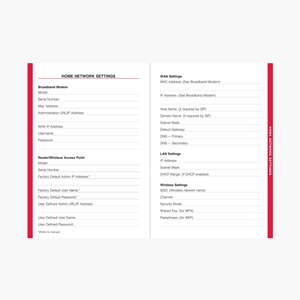 Internet Address & Password Logbook - Black (Large Format)