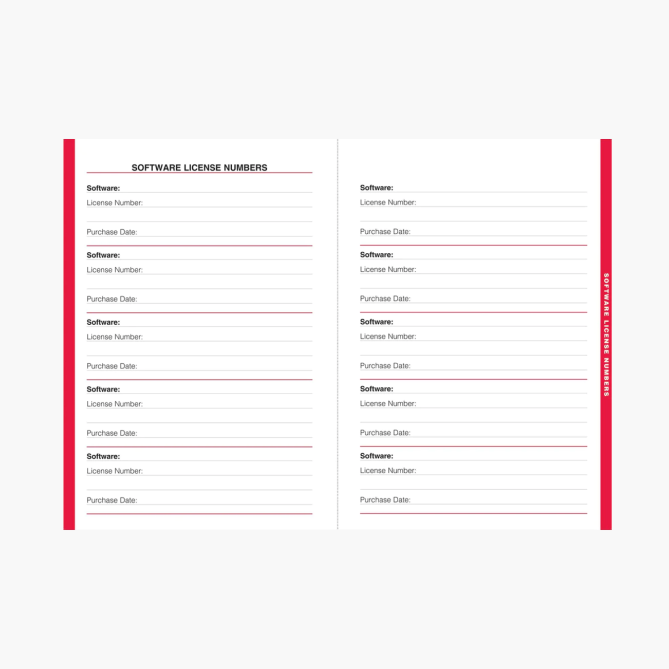 Internet Address & Password Logbook - Black (Large Format)