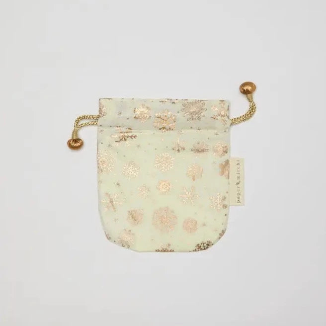 Fabric Gift Bag - Gold Frost