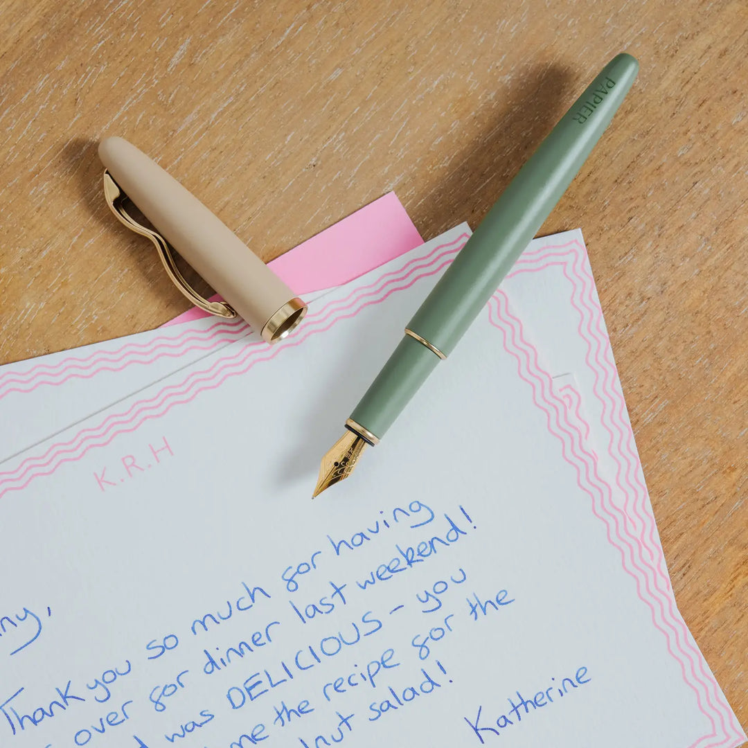 Wave Fountain Pen - Green