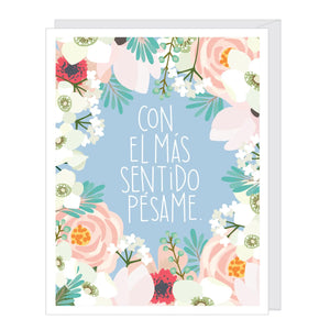 Spanish Floral Sympathy Card