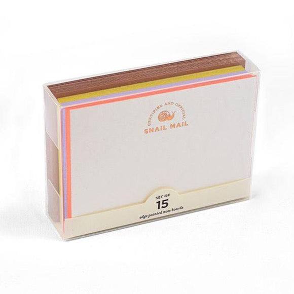 Snail Mail Edge Painted Noteboards - Sorbet, Lilac & Pear