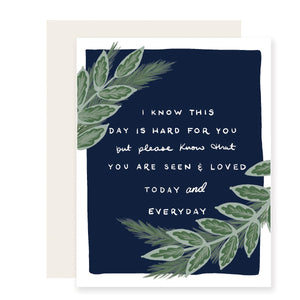 Hard Day Leaves Card