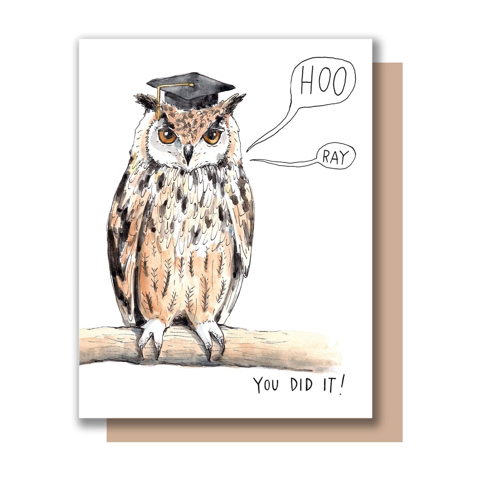 Owl Hooray Graduation Card