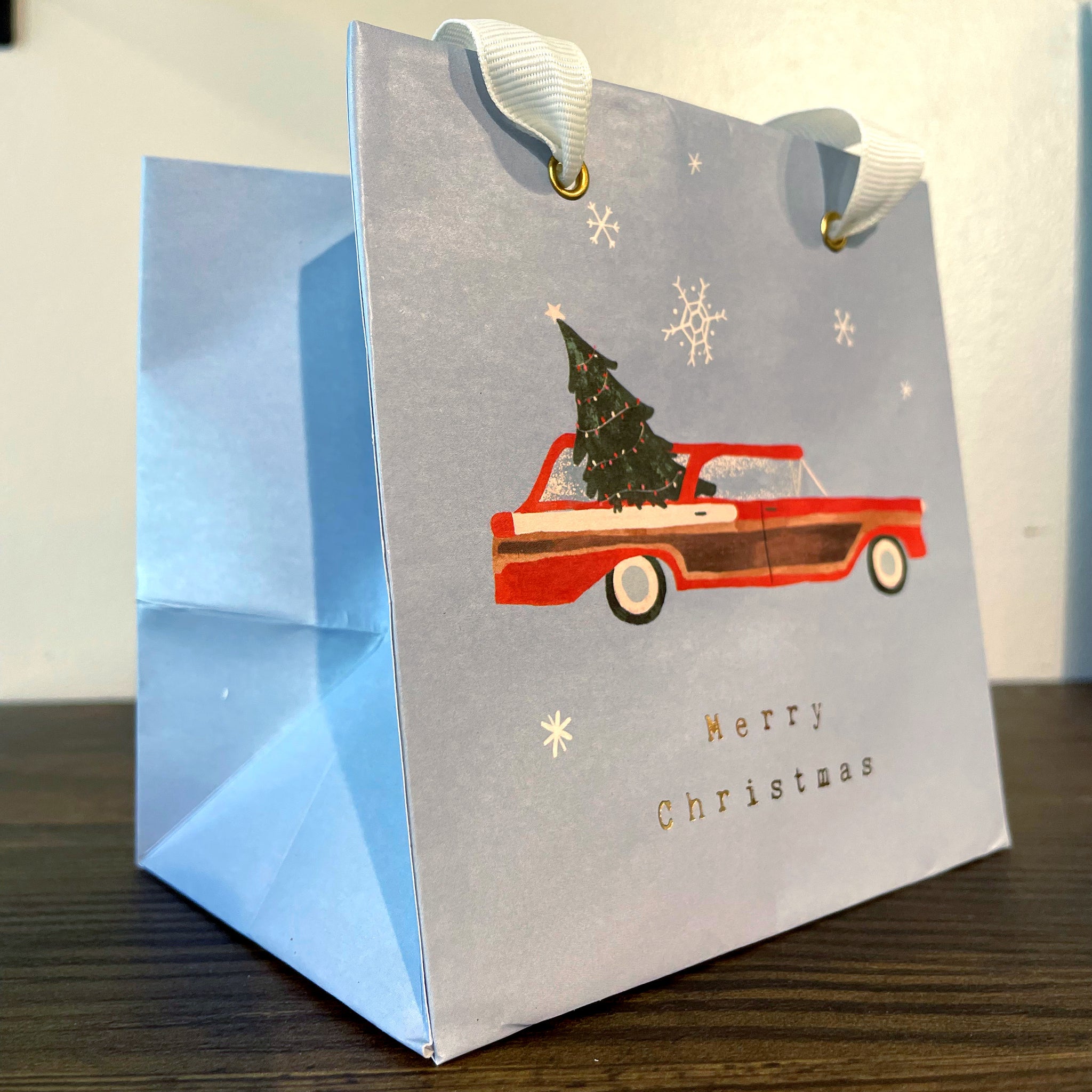Merry Christmas Station Wagon Mini Gift Bag