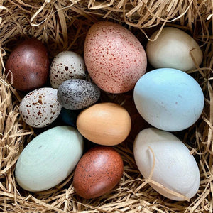 Colorful Wooden Easter Eggs