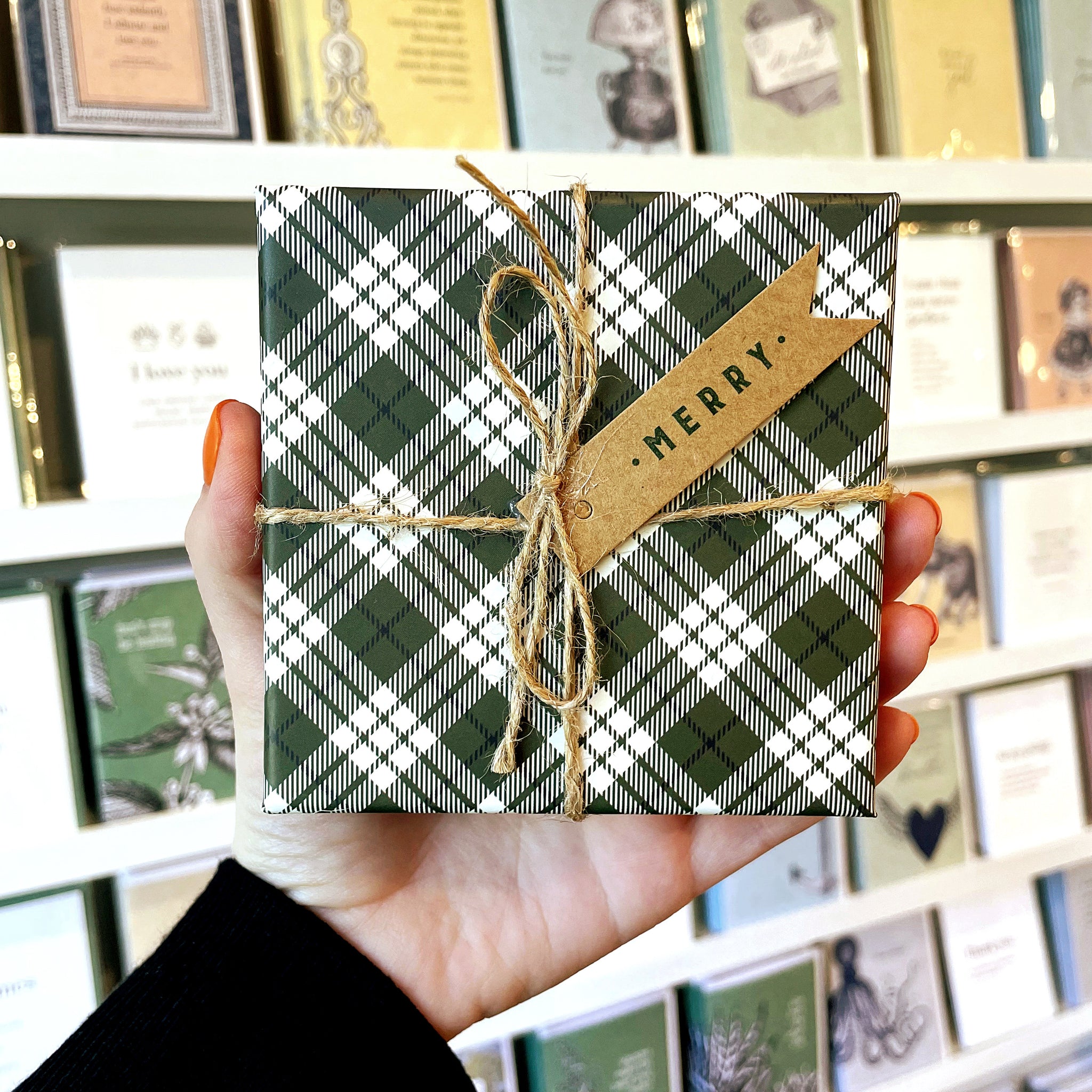 Green Plaid Gift Card Box