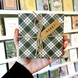 Green Plaid Gift Card Box