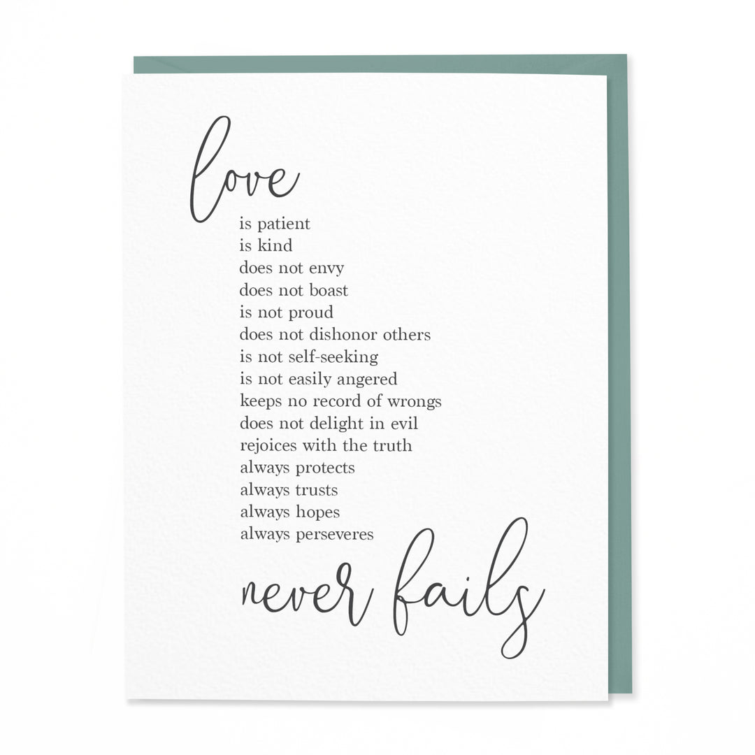 Love Never Fails