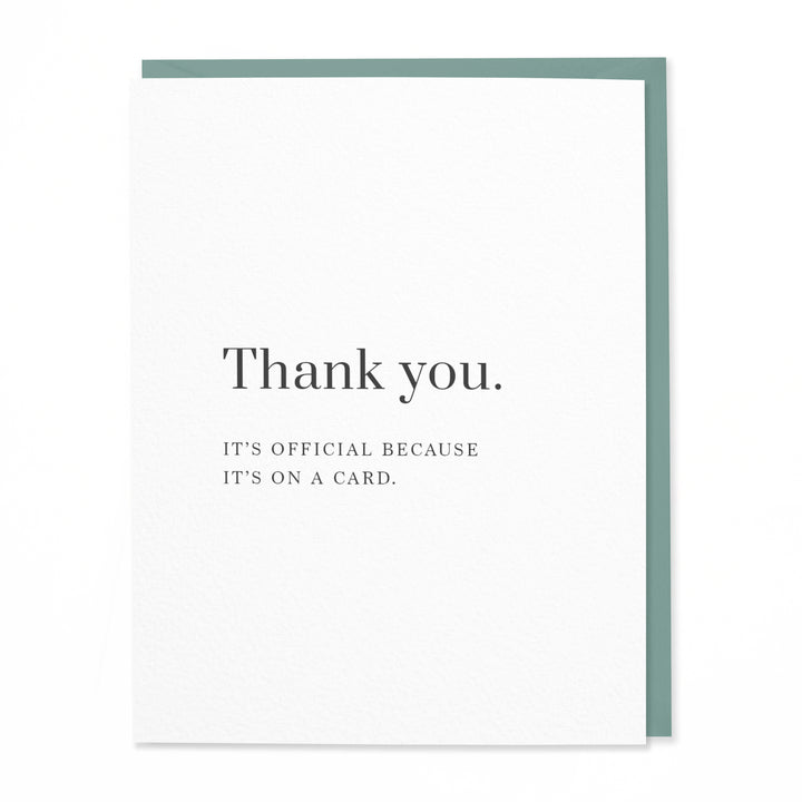 Official Thank You Card