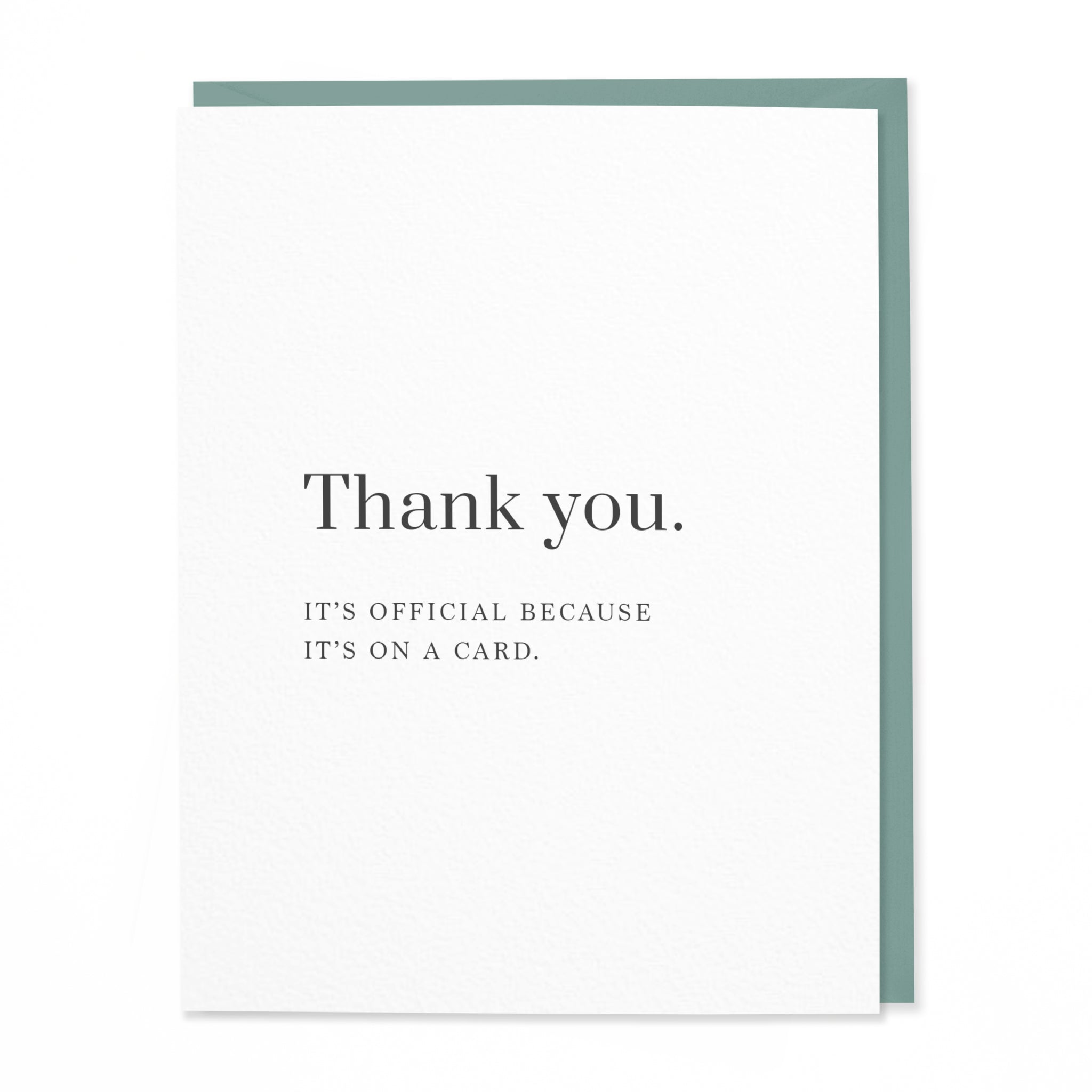 Official Thank You Card